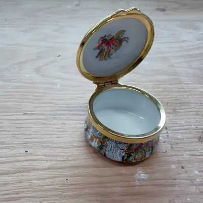 Enamel Christmas box collection (~20, Halcyon Days)
