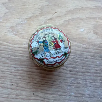 Enamel Christmas box collection (~20, Halcyon Days)