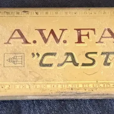 Antique c.1915 A.W. Faber “Castell” German Pencil Tin with Original Pencils & Carton