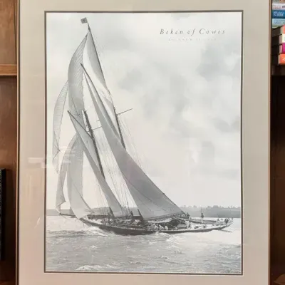 Framed “Beken of Cowes Rainbow II 1898” Nautical Sailing Print