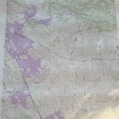 Vintage California USGS Topographic Map Lot