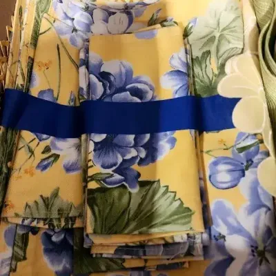 Medium Box: Matching Collection Of Tablecloths, Napkins,  Placemats 