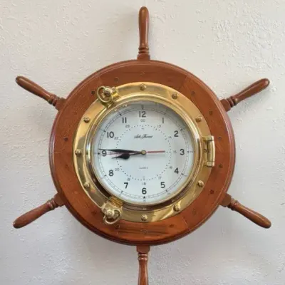 Seth Thomas Ship Wheel Wall Clock