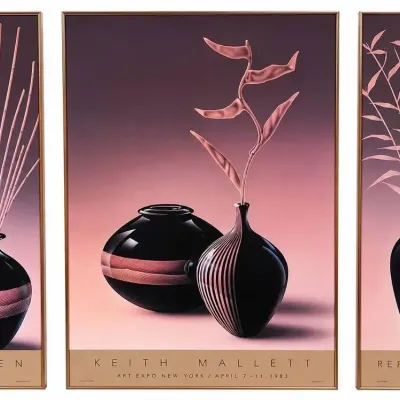 Framed Keith Mallet, 1983 Posters Set Of 3