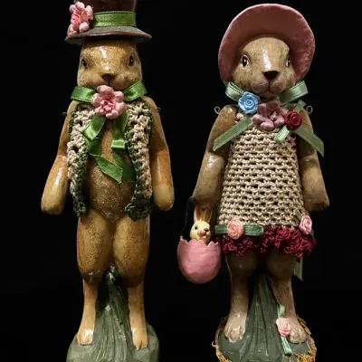 Katherine’s Collection Wayne M. Kleski Rabbit Figurines 