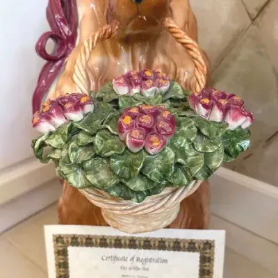 BettLinn “Miss Ashley” Limited Edition Cocker Spaniel with Flower Basket,  No. 962/1500 