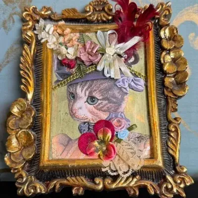 Katherine’s Collection Whimsical Cat Portrait Wall Art
