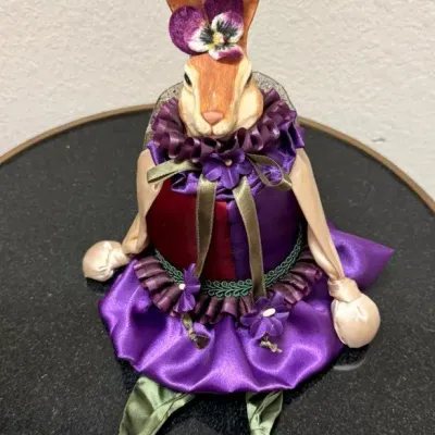 Katherine’s Collection Wayne Kleski Purple Fairy Rabbit Art Doll