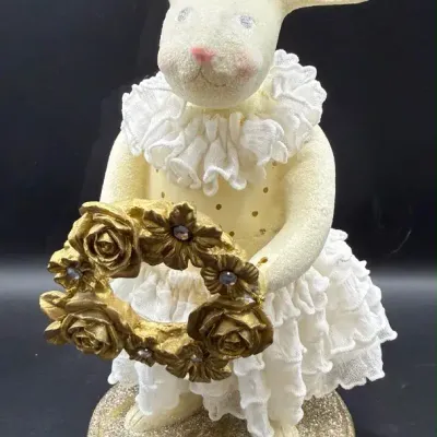 Heather Myers for ESC & Company Crown Easter Bunny figurine.