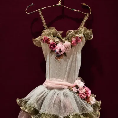 Wayne M. Kleski for Katherine’s Collection Embellished Floral Tulle Dress