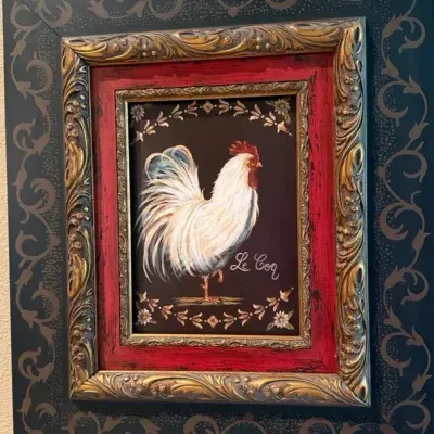 Ren-Wil “Le Coq” Rooster Framed Wall Art  Made in Canada