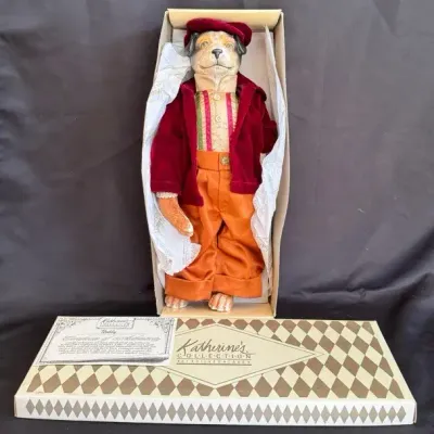 Katherine’s Collection by Wayne Kleski Victorian Dog Doll W/COA