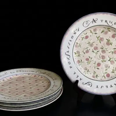 Andrea by Sadek Flora Bella Porcelain Plates (4 pcs)