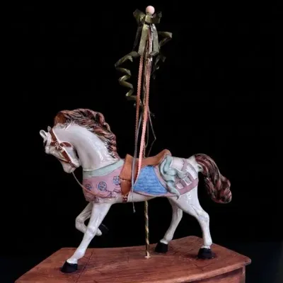 Decorative Ceramic Carousel Horse Figurine