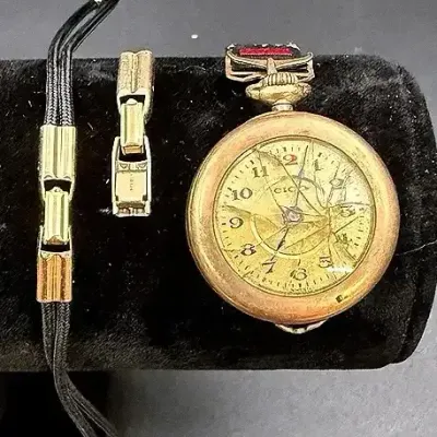 CICO Swiss Pocket Watch And 1/40 12K Gold Clasp Replacement Watch Band