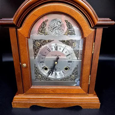 Waltham Hastings Tempus Fugit Mantle Clock And Key