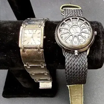 A Nine West Dress Watch And A Vintage Fossil Watch