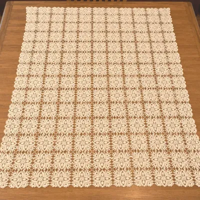 Handcrafted Crochet Cover: Table, Bed, or Curtain
