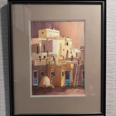 Joe Morris "Taos Sunshadows" Acrylic 