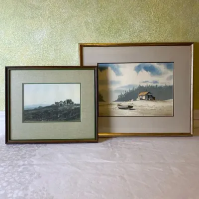 Steve Mayo, 1978 & Joe Morris, 1976, Watercolors 