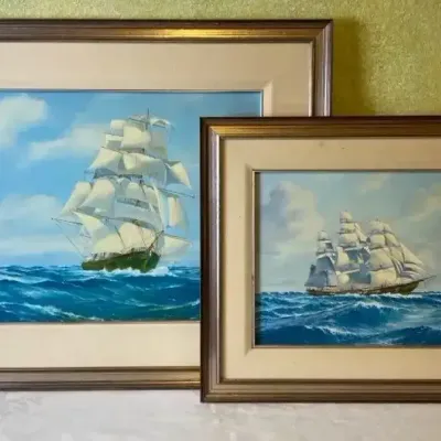 The Ariel "Wings of the Wind" c 1974 and Other Maritime Paintings 