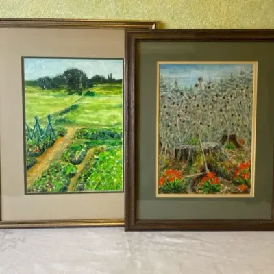 Summer Garden & New Life in the Wood-Original Art 