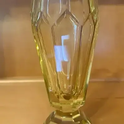 Art Deco Citrone Glass Vase 