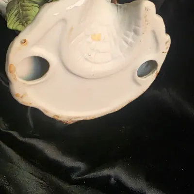Vintage Large Ceramic Owl Figurine on Tree Stump – Woodland Nature Décor