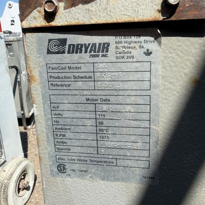 Sale Photo Thumbnail #70: 2-DRYAIR 2000 Inc Setup

Only one of these has been used recently, the others we are not sure of condition they could possibly work OR they could be used for parts.

Dryair 2000 INC 
Three boilers along with attachments and hoses all being sold together.
