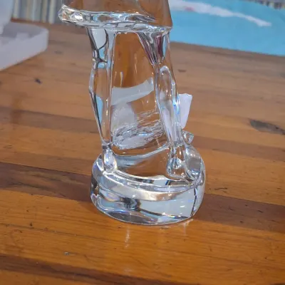 Baccarat Clear Crystal Golfer Figurine – Golf Player Sculpture – France