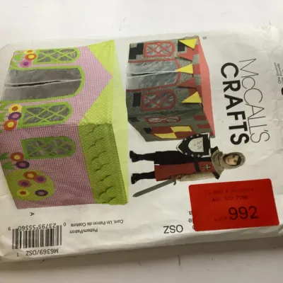 McCall’s Crafts M6369 Children’s Fabric Playhouse & Knight Castle Sewing Pattern