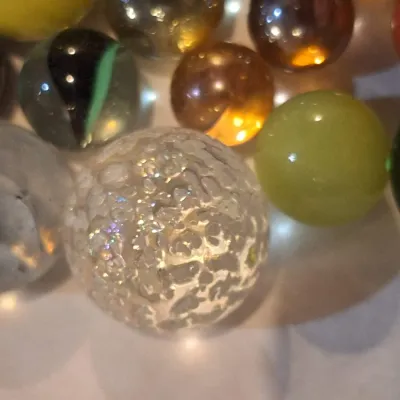 Vintage Mixed Glass Marble Lot Large Shooters Swirls Cat’s Eyes Solid Colors