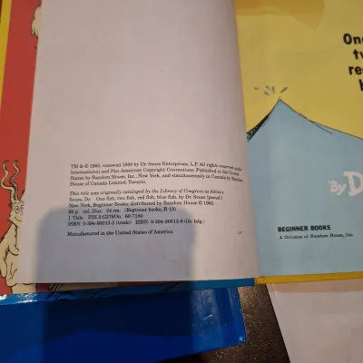 Dr. Seuss Hardcover Children’s Book Lot – Green Eggs and Ham, One Fish Two Fish, Mulberry Street & ABC