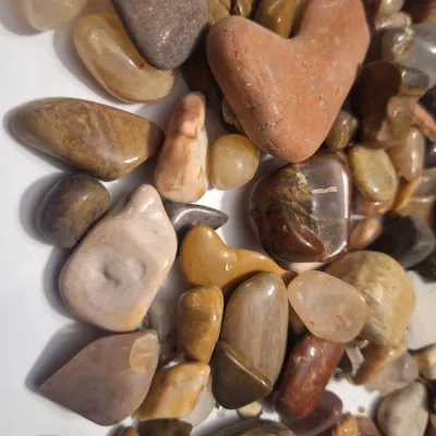 Assorted Polished Tumbled Stones Rocks & Mineral Specimens Mixed Colors Sizes