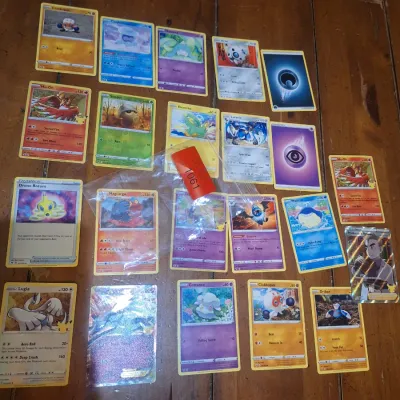 Pokémon Trading Card Lot – Ho-Oh, Lugia, Lucario, Professor’s Research Holo & Assorted Cards