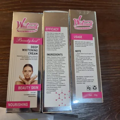 3 Beauty Host Deep Whitening Cream Beauty Skin Moisturizing Cream – 50g Each