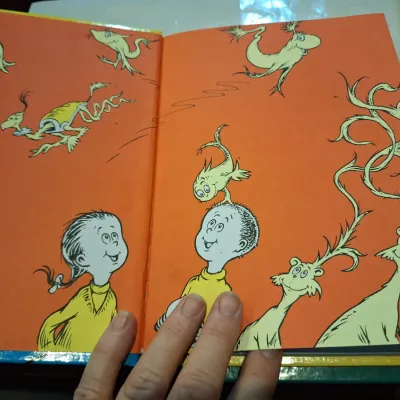 Dr. Seuss Beginner Books Hop on Pop & One Fish Two Fish Red Fish Blue Fish Hardcover Children’s Books