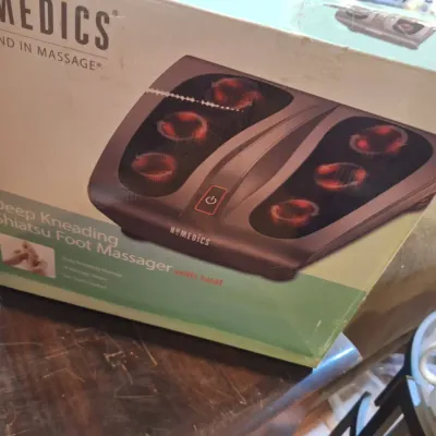 HoMedics Deep Kneading Shiatsu Foot Massager with Heat – Tested Working