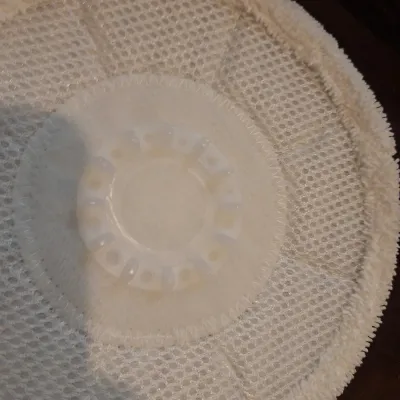 Reusable Microfiber Steam Mop Replacement Pads – Round White & Gray Cleaning Pads