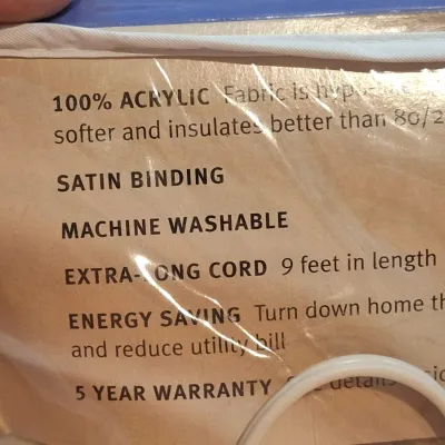 Sunbeam IQ² “Blanket with a Brain” Twin Size Electric Heated Blanket 22 Settings