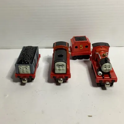Thomas & Friends Take-n-Play Die-Cast Train Lot – James, Norman, Troublesome Truck & James’s Tender