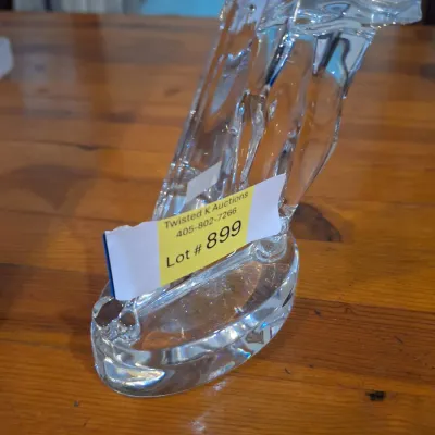Baccarat Clear Crystal Golfer Figurine – Golf Player Sculpture – France