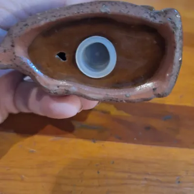 ceramic sat shaker- figural cannon