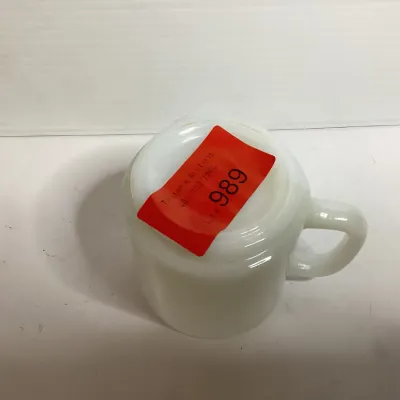 Vintage Oil Patch Electric Service Moore Oklahoma Milk Glass Advertising Coffee Mug – Oil Derrick Logo