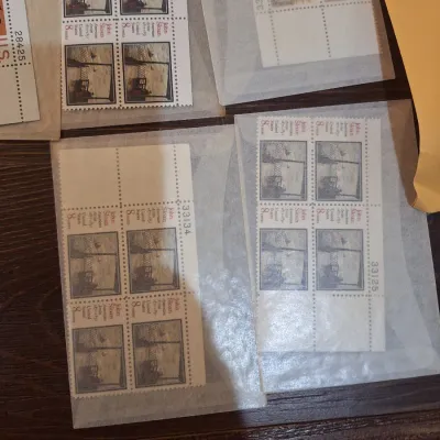Vintage U.S. Postage Stamp Collection – Mint Plate Blocks & Commemoratives – Space, Churchill, John Sloan, Puerto Rico & More