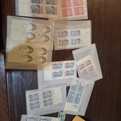 Vintage U.S. Postage Stamp Collection – Mint Plate Blocks & Commemoratives – Space, Churchill, John Sloan, Puerto Rico & More
