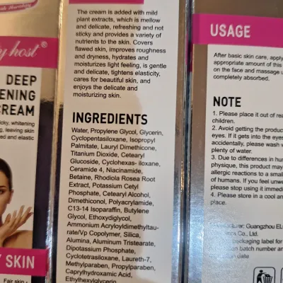 3 Beauty Host Deep Whitening Cream Beauty Skin Moisturizing Cream – 50g Each
