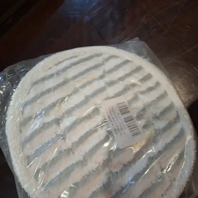 Reusable Microfiber Steam Mop Replacement Pads – Round White & Gray Cleaning Pads