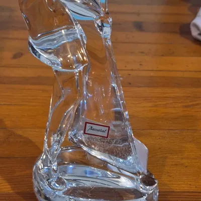 Baccarat Clear Crystal Golfer Figurine – Golf Player Sculpture – France