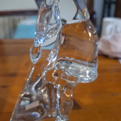 Baccarat Clear Crystal Golfer Figurine – Golf Player Sculpture – France